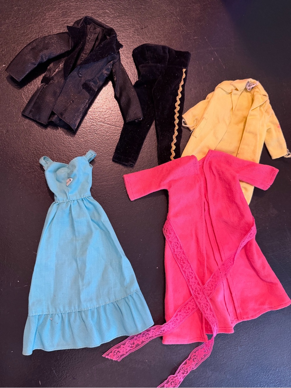 Vintage Barbie Clothing Bundle Lot of 5 Clothes Mattel Ken Doll Dress Pants Robe